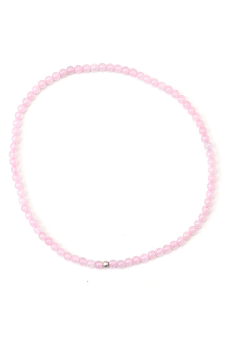 Fusskette 3mm Rosenquarz, 26cm