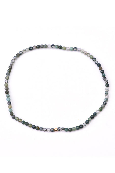 Fusskette 3mm Moosachat, 26cm