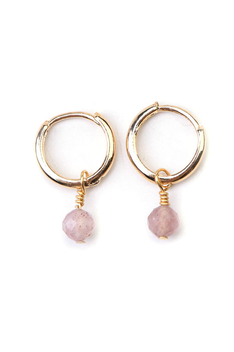 Ohrringe Erdbeer Quarz