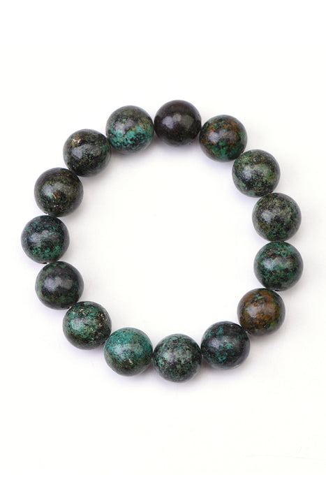 Bracelet 12mm African turquoise, class A, 19cm