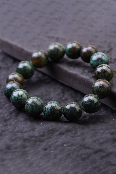 Bracelet 12mm African turquoise, class A, 19cm