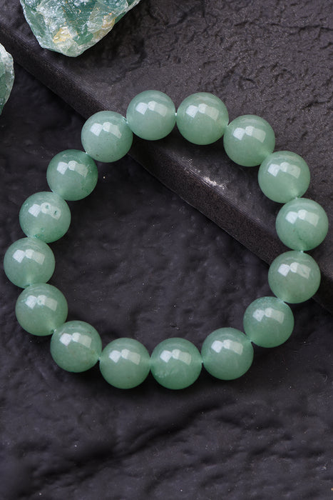 Armband 12mm grüner Aventurin, 19cm