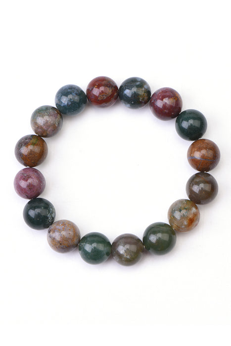 Bracelet 12mm Indian Agate, 19cm