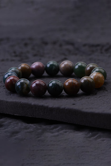 Bracelet 12mm Indian Agate, 19cm