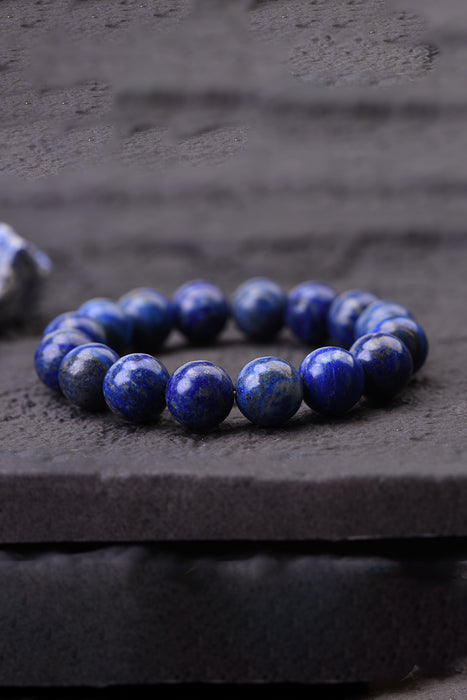 Men's bracelet 12mm lapis lazuli class AAA, 21cm