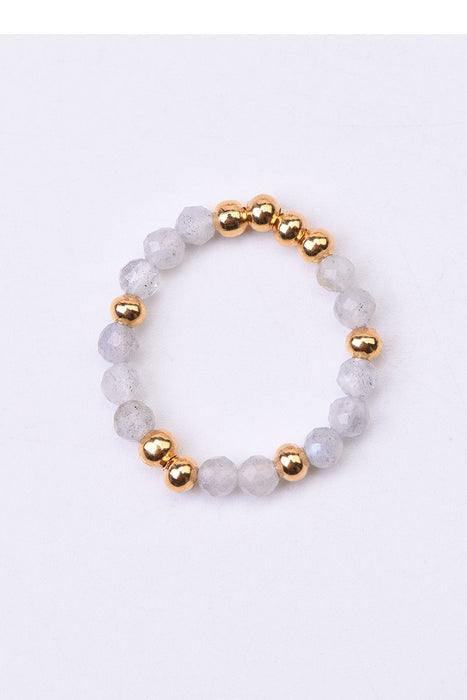 Ring 3mm facettierter Labradorit