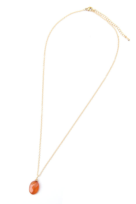 Carnelian necklace pendant, 45+5cm