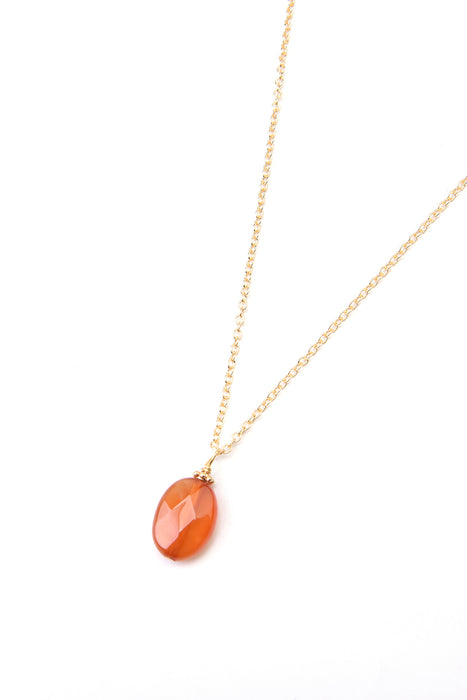 Carnelian necklace pendant, 45+5cm
