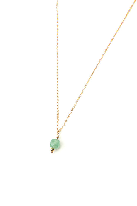 Green jade pendant necklace, 45+5cm