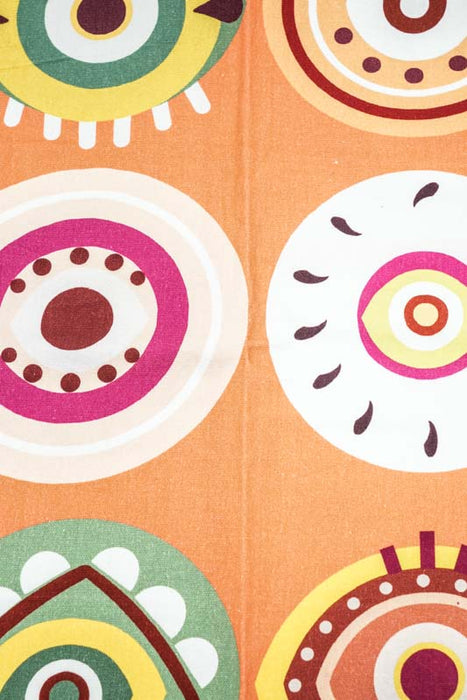 Torchon de cuisine en coton à motifs circulaires colorés, 50 x 70 cm