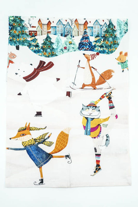 Küchentuch Baumwolle Wintersport 50x70cm