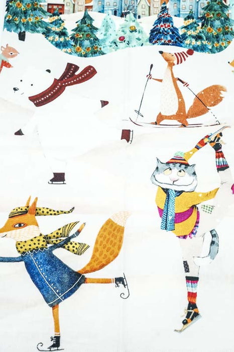 Küchentuch Baumwolle Wintersport 50x70cm