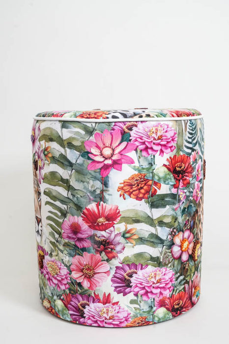 Velours bouffant léopard 40x40x45cm