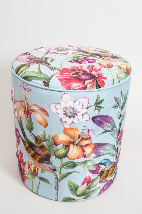 Puff Samt Blumen 40x40x45cm