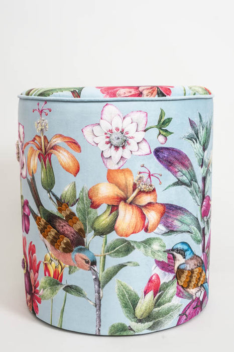 Puff Samt Blumen 40x40x45cm