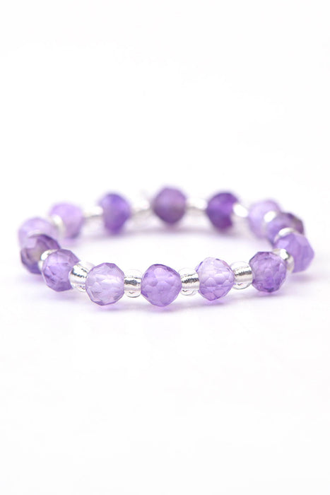 Ring 3mm facettierter Amethyst
