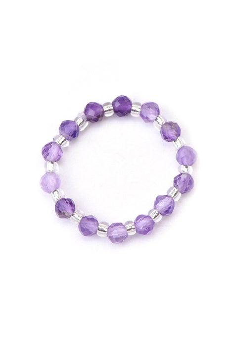 Ring 3mm facettierter Amethyst