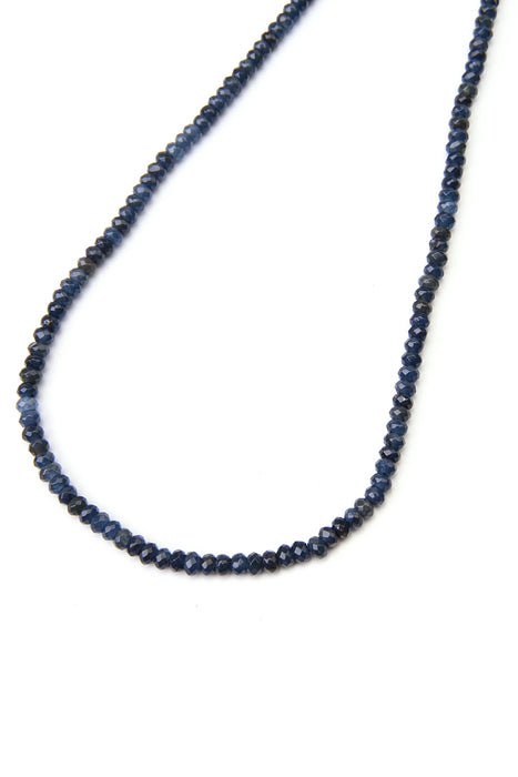 Chain 4mm blue sapphire, 45+5cm