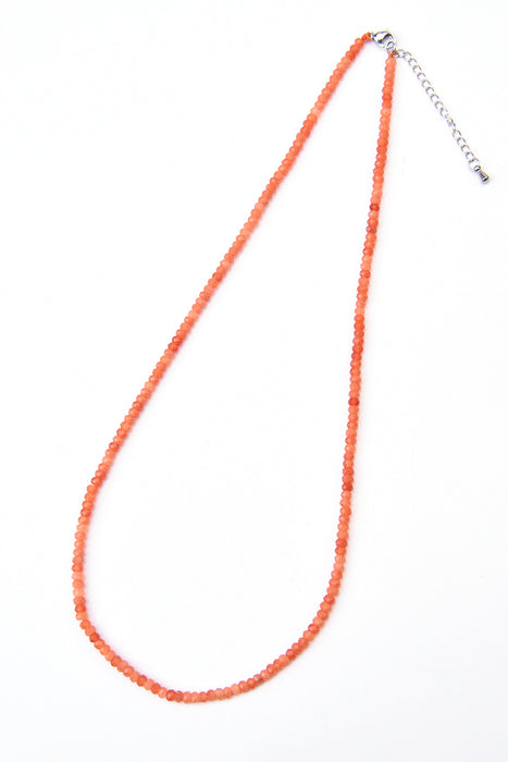 Carnelian necklace, 45+5cm