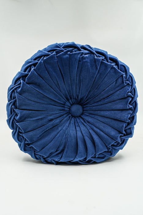 Cachet Hit cushion round velvet navy 38x38 cm