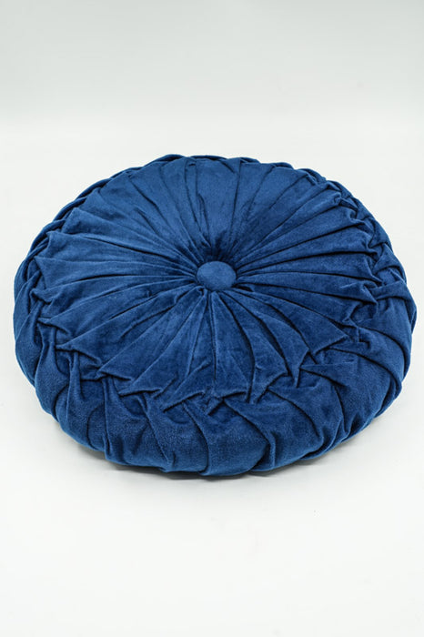 Cachet Hit cushion round velvet navy 38x38 cm