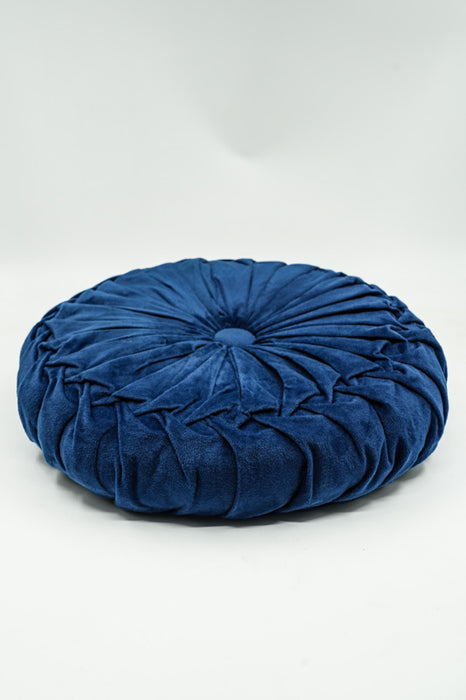 Cachet Hit cushion round velvet navy 38x38 cm