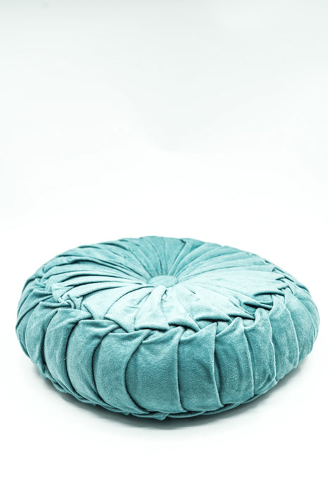 Cachet Hit cushion round velvet light teal 38x38 cm