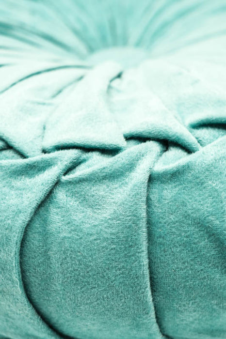 Cachet Hit cushion round velvet light teal 38x38 cm