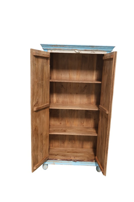 Schrank Almirah Mangoholz 2 Türen multicolor 90x40x170cm