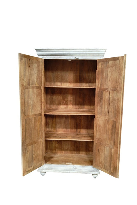 Schrank Almirah Mangoholz 8 Mandalas auf 2 Türen 92x40x180cm