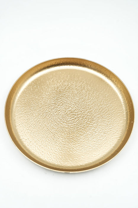 Serving tray small round gold-colored 23x23x2 cm