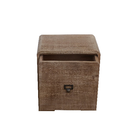 Mango wood bedside table with 1 drawer, 40x30x45cm