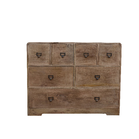 Buffet en bois de manguier 7 tiroirs 105x40x83cm