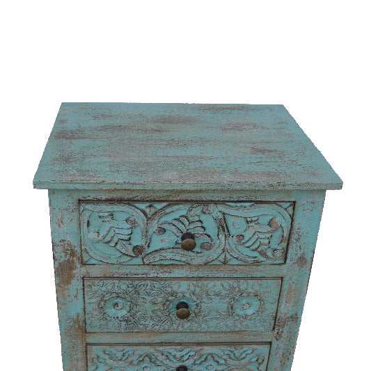 Commode en bois de manguier avec 5 tiroirs, 50x40x90cm