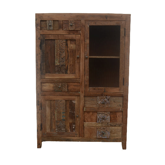 Armoire en bois de manguier recyclé naturel 100x43x148 cm
