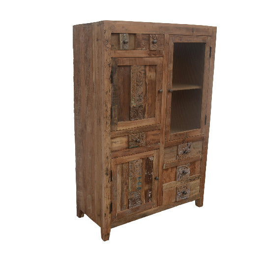 Armoire en bois de manguier recyclé naturel 100x43x148 cm