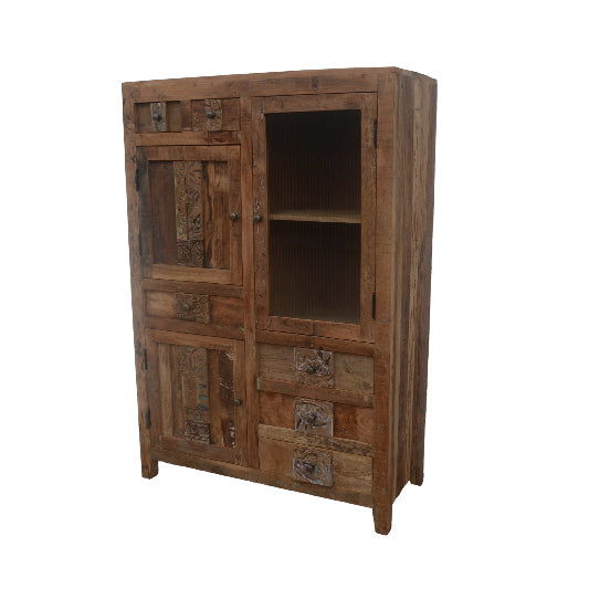 Armoire en bois de manguier recyclé naturel 100x43x148 cm