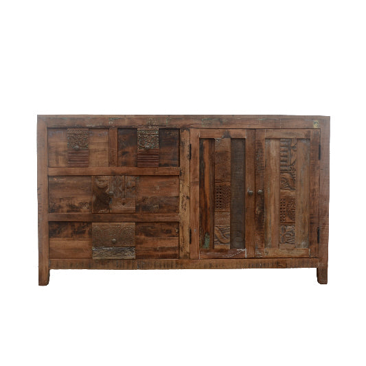 Sideboard geschnitzt rezykliertem Mangoholz 150x43x88cm