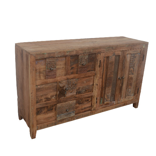 Sideboard geschnitzt rezykliertem Mangoholz 150x43x88cm
