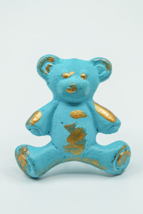 Türknopf Eisen Bär türkis