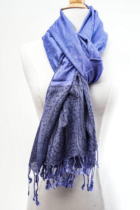 Écharpe viscose violette 70x185cm