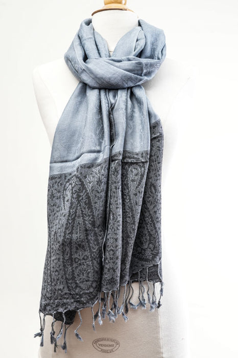 Viscose scarf ice blue 70x185cm
