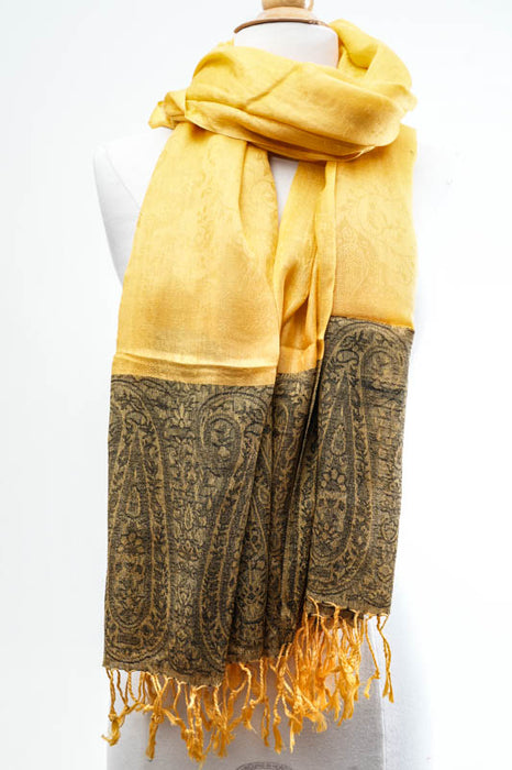 Schal Viskose lime/gelb 70x185cm