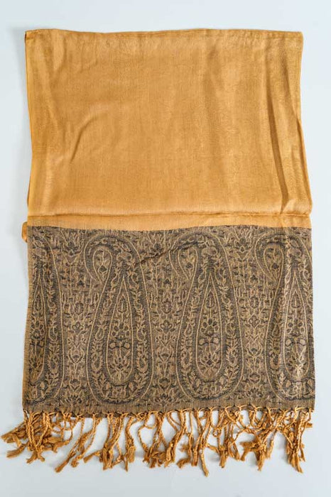 Écharpe viscose jaune foncé 70x185cm