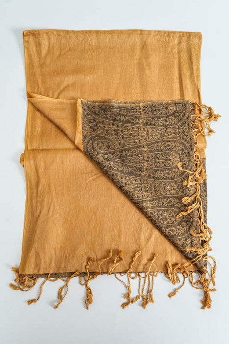 Écharpe viscose jaune foncé 70x185cm