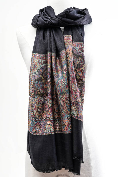 Scarf viscose black 70x185cm