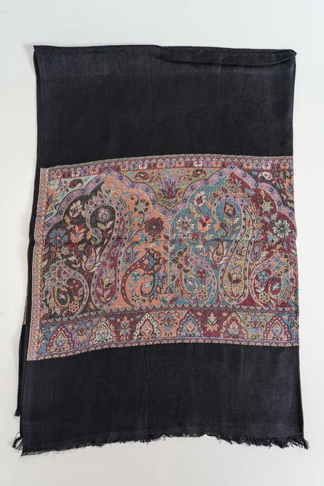 Scarf viscose black 70x185cm