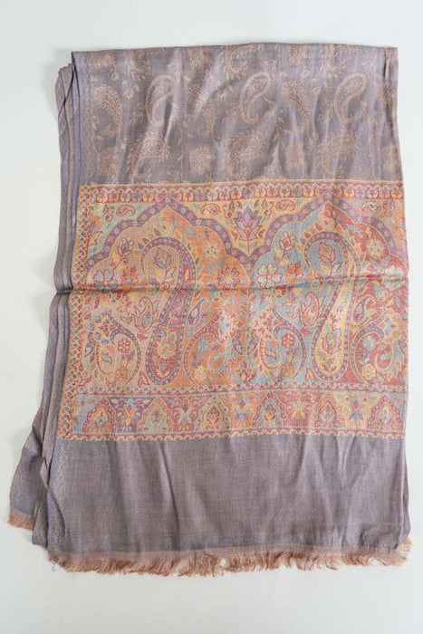 Écharpe viscose jaune/gris 70x185cm