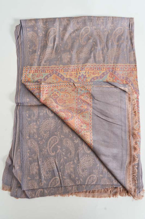 Écharpe viscose jaune/gris 70x185cm