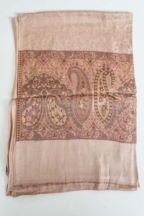 Schal Viskose Paisley beige 70x185cm